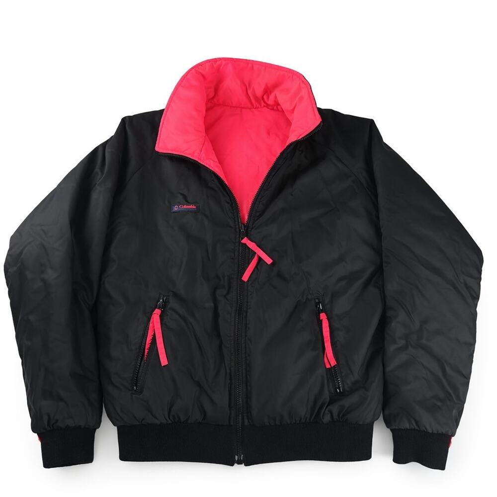 Vintage Y2K Columbia Jacket M Black Pink Thinsulate Full Zip Reversible